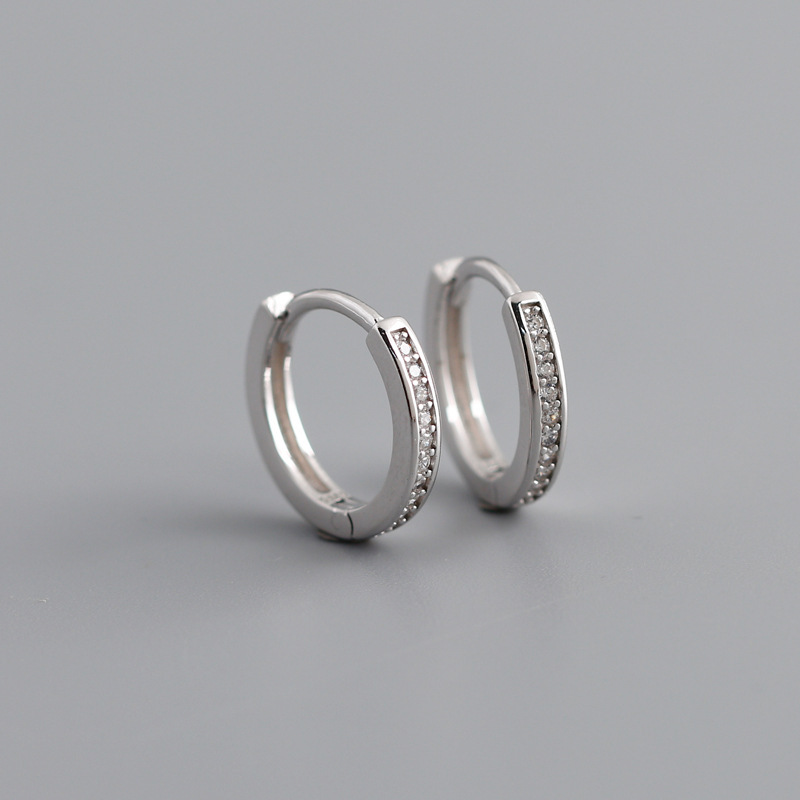 simple round zircon copper ear buckle wholesale Nihaojewelrypicture9