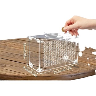 Cross-border New Products Amazon Explosions Creative Transparent Acrylic Piggy Bank Home Decoration Desktop Ornaments