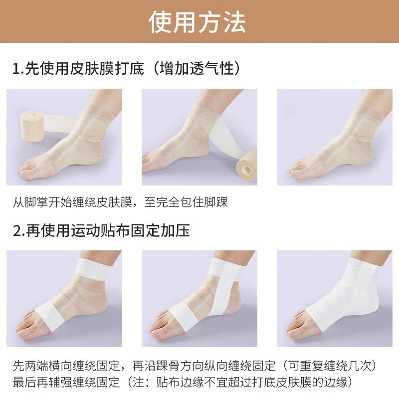 Bandaje autoadhesivo película de piel adhesivo blanco adhesivo deportivo baloncesto fútbol cinta adhesiva conjunto de dedo compresión tobillo correa
