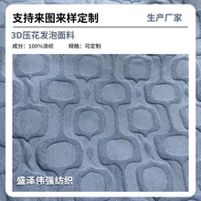 3D立体压花发泡面料 羽绒服棉衣面料时尚外套衬衫连衣裙新款面料
