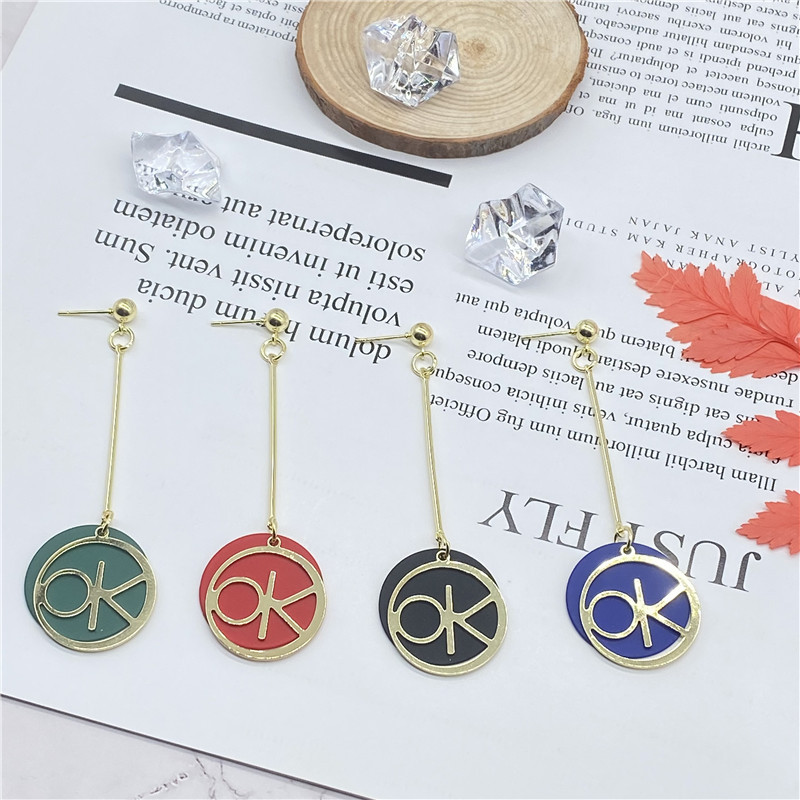 Korean Geometric Tassels Long Earrings Wholesale display picture 7