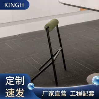 新款可叠放创意椅子办公家用简约现代艺术客厅网红软包椅