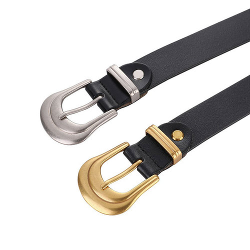New Retro Women's Belt Western Leisure Pin Buckle Jeans With Women's Versatile Decorative Genuine Leather Belt Wholesale