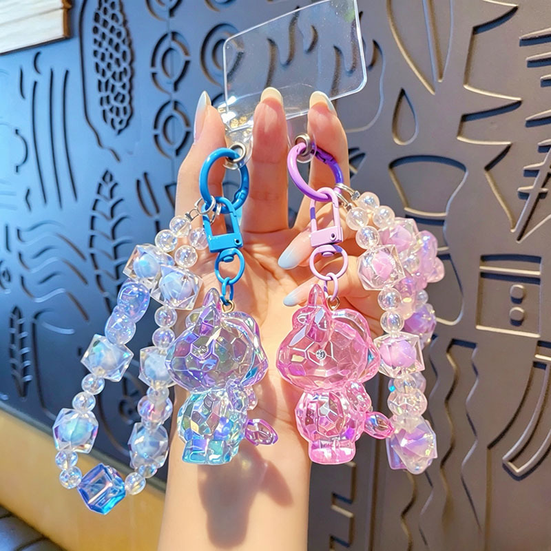 Original resin translucent unicorn keychain pendant for car keys, phone, and bag decoration, promotional gift Original resin translucent unicorn keychain pendant for car keys, phone, and bag decoration, promotional gift