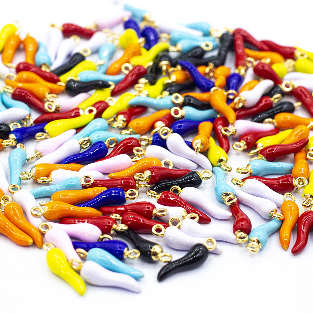 Accesorios de la joyería hecha a mano DIY aleación goteo pimienta 10 unids/pack casera pendientes colgante