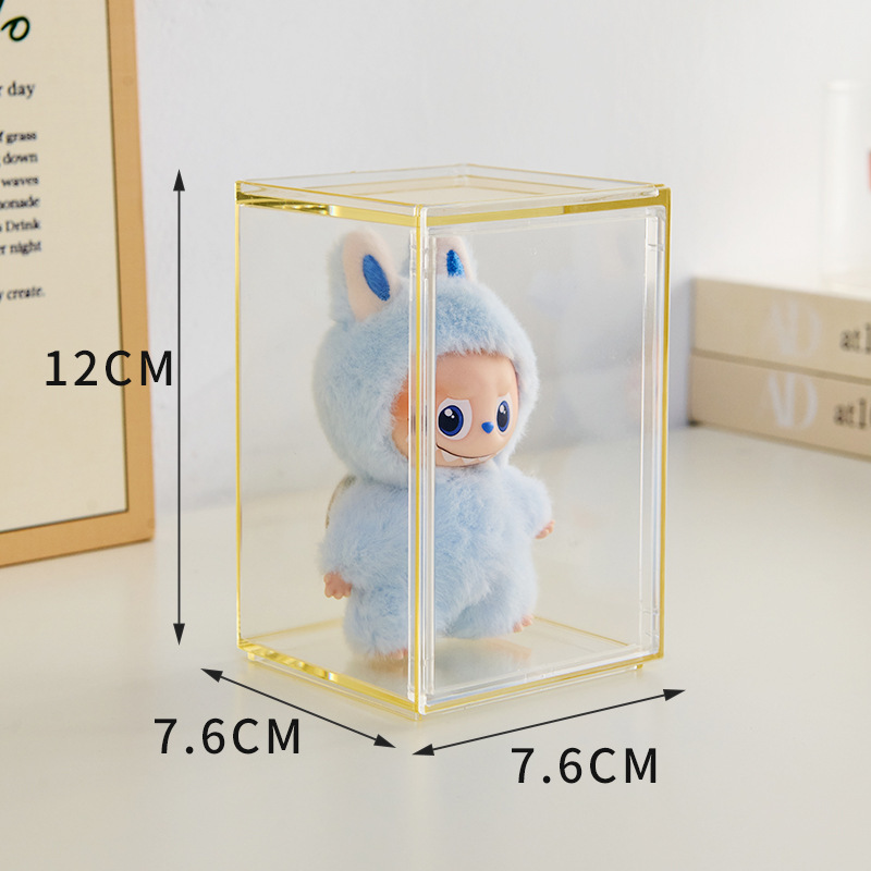 labubu心底密码系列盲盒收纳展示架拉布布4.0手办搪胶娃娃展示盒|undefined