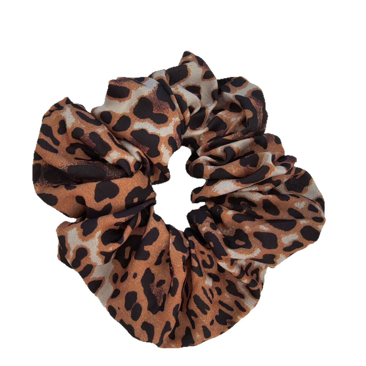 Amazon transfronterizo brillante leopardo impresión anillo intestino grande anillo de pelo europeo y americano banda elástica accesorios para el pelo al por mayor cerdo gran intestino pelo anillo cabeza flor