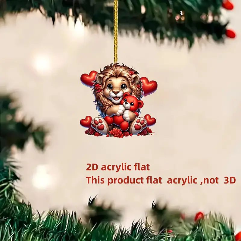 Colgante de decoración acrílico perfecto para accesorios de automóviles y decoraciones de árboles de Navidad