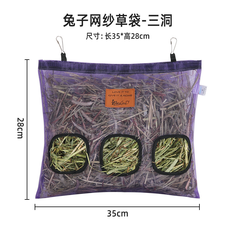 Bolsa Colgante de Heno para Conejos de Lienzo, Gran Capacidad, para Jaula image 14
