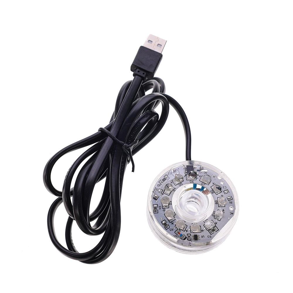 Подводной LED подсветка, питание USB, многоцветная водонепроницаемая подсветка для аквариумов и прудов