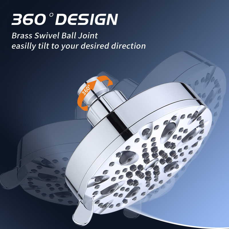9-Function Shower Head with Concealed Installation, Hanging Top Spray, Pressurized Water Outlet, Bathroom Showerhead, Shower Bracket, No Drilling Required