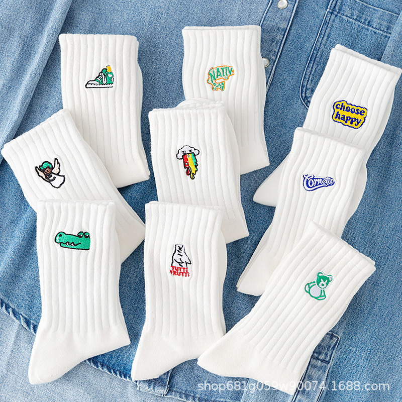 Zhuji Men's Mid-Tube Socks for Spring and Autumn, Pure Cotton, Sweat-Absorbent, Odor-Resistant, Breathable, White High-Top Long Tube Socks for Students, Seamless Zhuji Men's Mid-Tube Socks for Spring and Autumn, Pure Cotton, Sweat-Absorbent, Odor-Resistant, Breathable, White High-Top Long Tube Socks for Students, Seamless