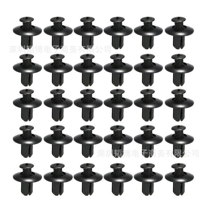190PCS6 size buckle universal fastener clip plastic fastener rivet clip push-type rivet buckle