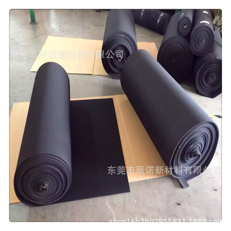 厂家直销 汽车用氯丁橡胶CR防火海绵片卷材 背胶减震泡棉密封圈