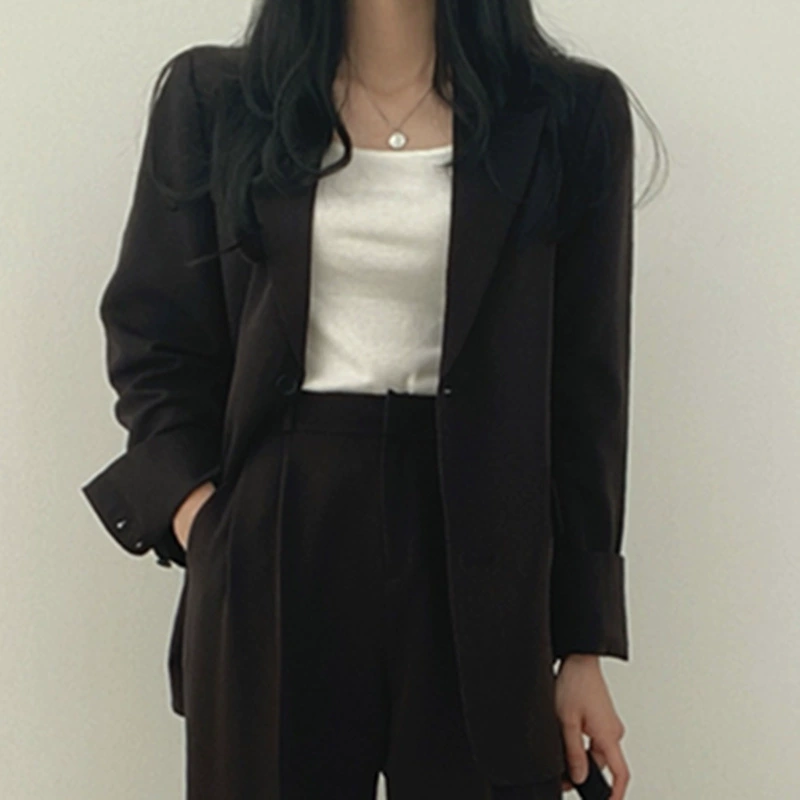 Комплект из штанов для отдыха, корейский стиль, женские брюки wide-leg и куртка, многоцветный, размеры S–XXXL
