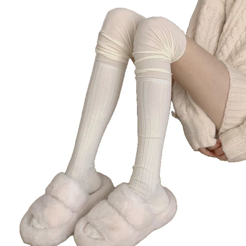 Гольфы до колена, весна–лето, стекающиеся гетры, one size, несколько цветов
