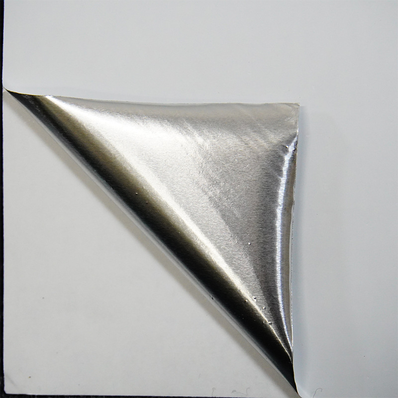 Foil de aluminio pegatinas de superficie plana etiqueta de sitio de anunciantes pegatinas de suelo pegatinas de lámina de aluminio ignífugas materiales publicitarios a prueba de agua al por mayor
