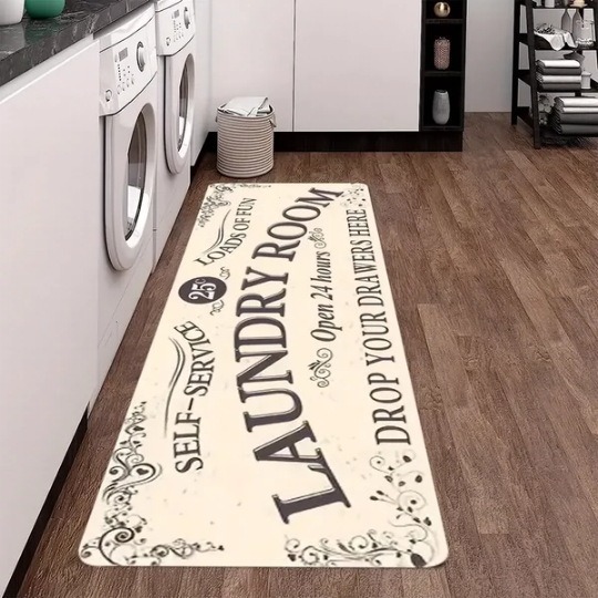 Transfronterizos letras americanas alfombra de terciopelo de cristal fácil de cuidar cocina dos piezas conjuntos de alfombra de suelo resistente al desgaste se puede cortar image 18