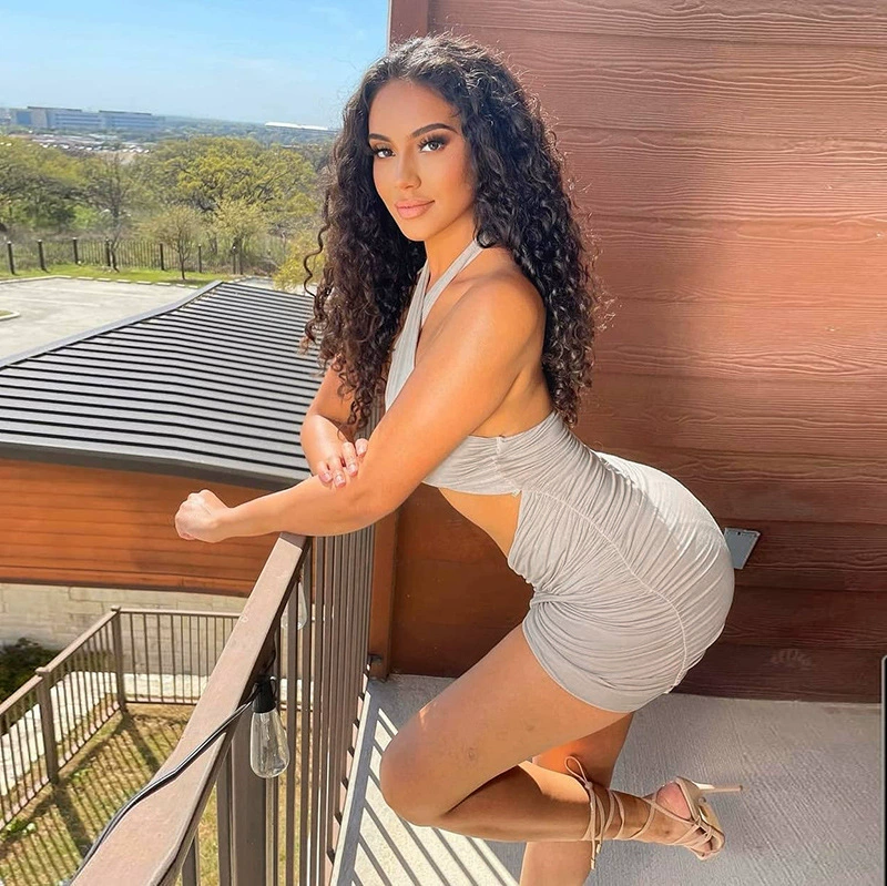 Европейская и американская женская одежда для трансграничной торговли, новинка 2024 года, весенняя мода, сексуальное платье с открытой спиной, на бретельках, с вырезами, оптовая продажа для внешней торговли