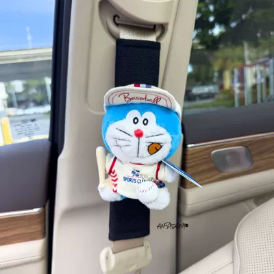 Seat Belt Shoulder Pads for: Sürətlər qutusu və əl tormozu başlıqları - shoulder-pads-linen-black-genuine-tongue-doraemon-baseball-set-single