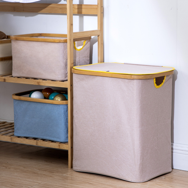Caja de almacenamiento japonesa trenzada de bambú tela tela cesta de almacenamiento juguetes caja de almacenamiento caja de almacenamiento caja de almacenamiento caja de almacenamiento image 4