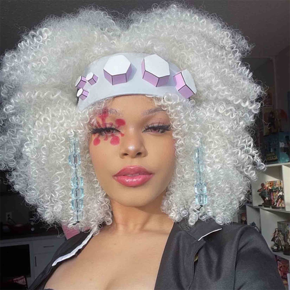 Wigs Wig Accessories Curls Wig Hairstyle high temperature wire Hair Material Party, Cosplay Occasion Women's African Style Party Cosplay High Temperature Wire Curls Wigs