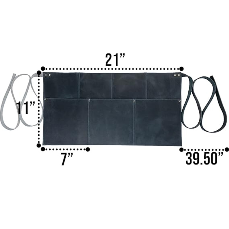 Riñonera de PU con correa retro transfronteriza, moda, peluquería, tijeras, estilista, media longitud, personalidad impermeable, delantal de cuero personalizado