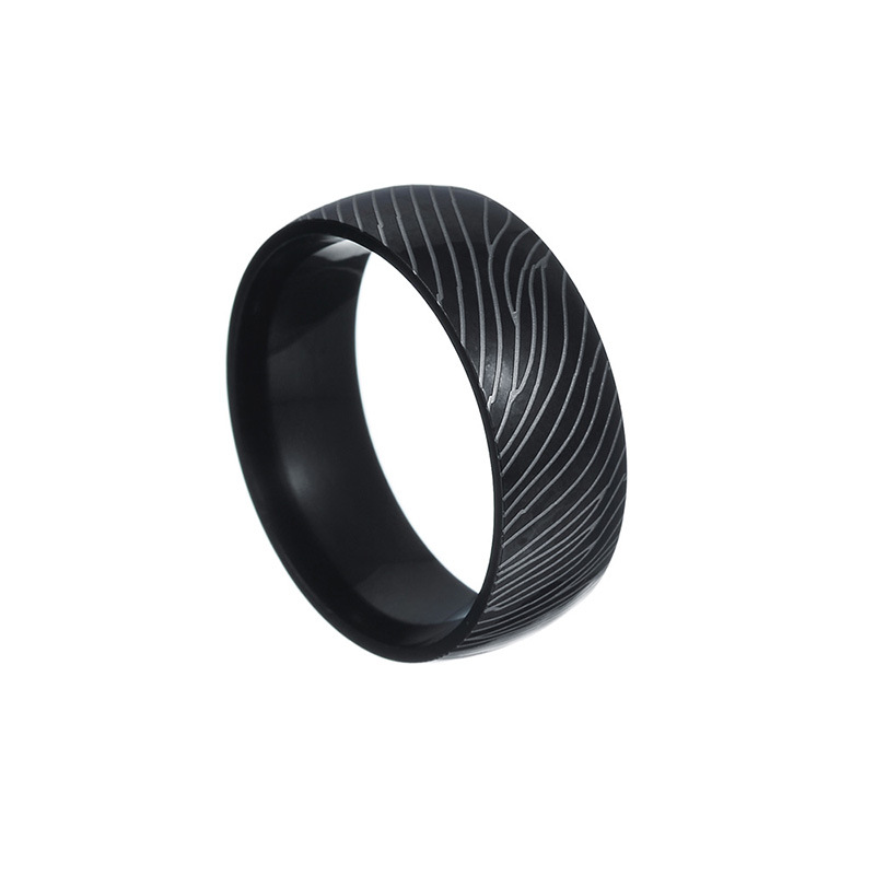 Men's Gender Vacation Simple Style Color Block Titanium Steel Plating Men's Rings Punk Rings