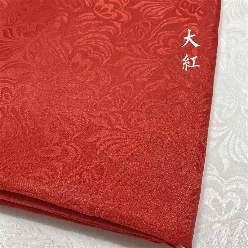 メーカー直販卸売バタフライ恋花レリーフジャカード生地全ポリエステル無弾チャイナドレス漢服服布地復古風