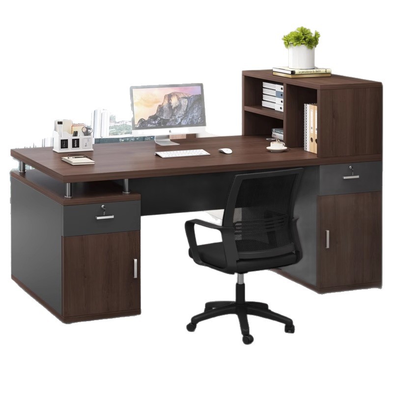 Mesa de oficina de personal de escritorio moderno simple escritorio de computadora de oficina combinación de sillas 2 persona 4 persona asiento de tarjeta de pantalla de personal