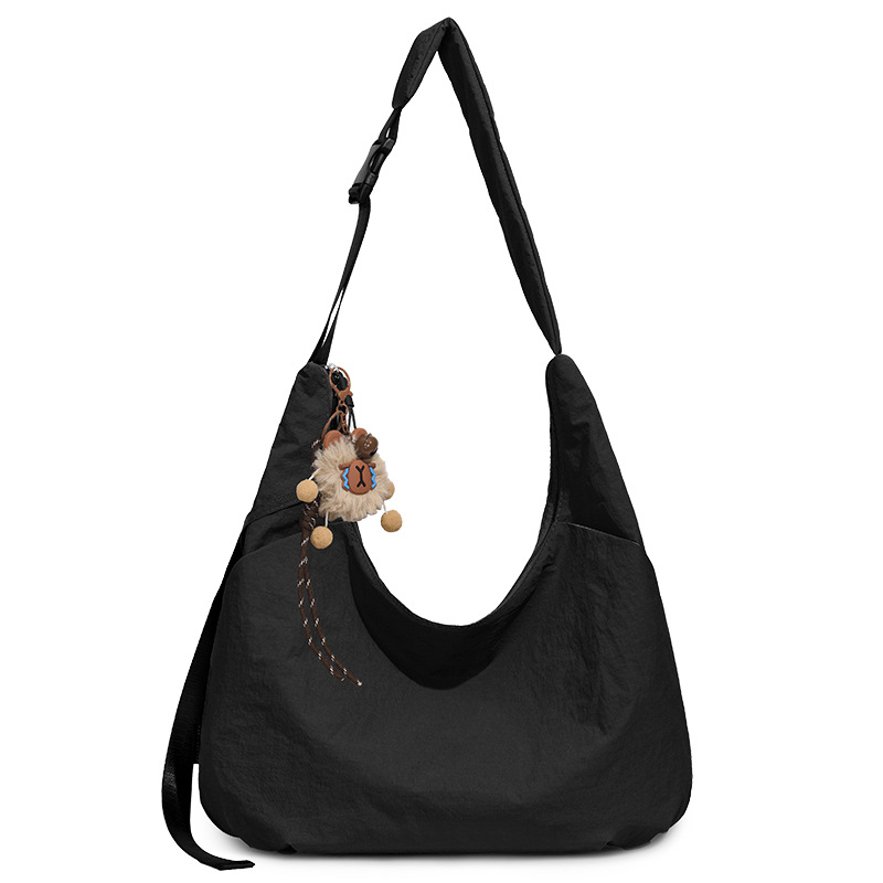 Lazy Style Fashion Women's Crescent Dumpling Crossbody Bag 2026 New Korean Version Casual Oxford Cloth Shoulder Bag - Thumbnail 7