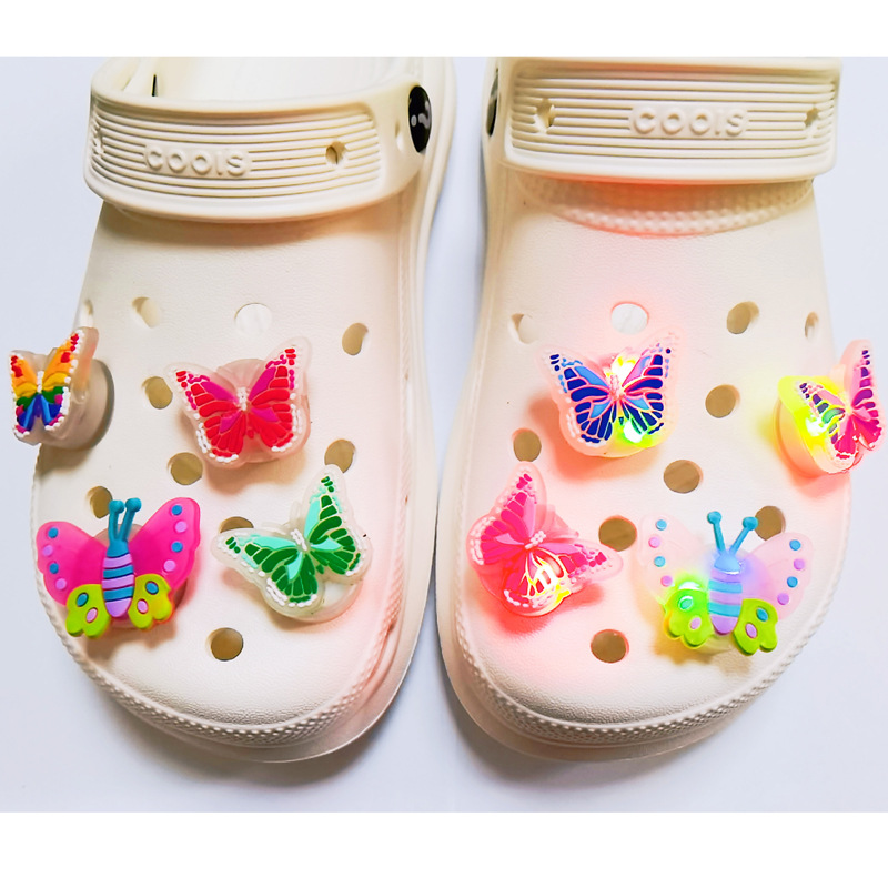 Daily Occasion Butterfly Shoe Accessories PVC All Seasons Shoe Buckle