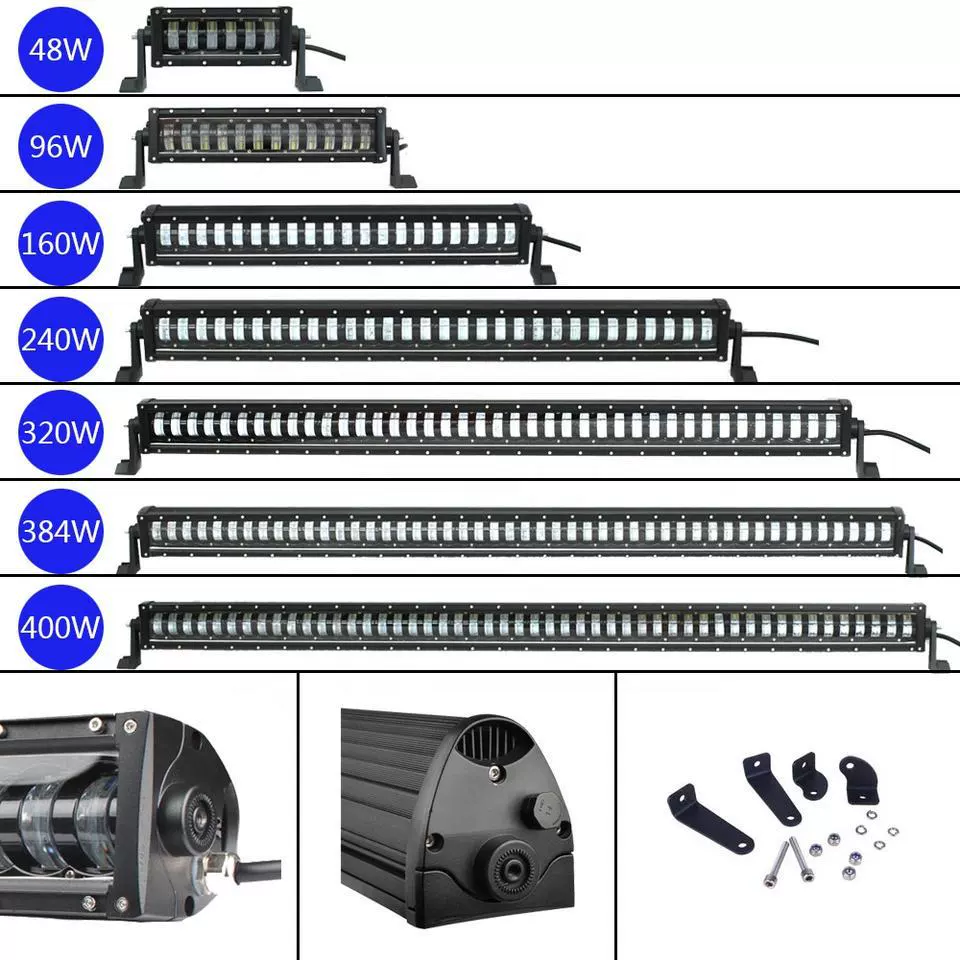 Светодиодная лента для внедорожников CT Большой передний свет с линзами Дальний и ближний свет Передняя панель Средняя сетка Wrangler Свет на крыше