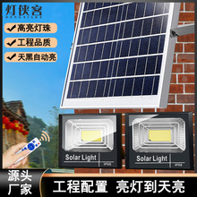 太阳能灯家用户外庭院灯新农村光伏路灯超亮防水led大功率投光灯