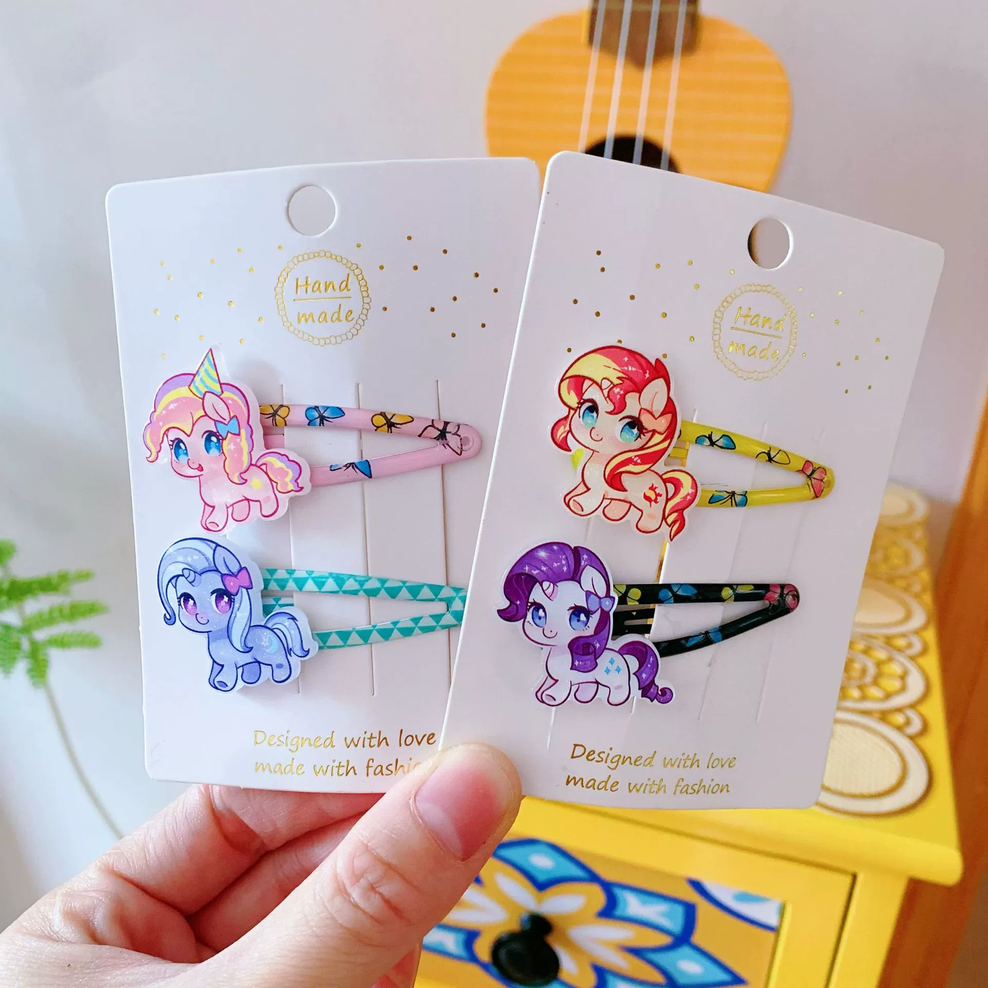 Children's hairpins, hairgrip, bangs for princess, cute pony