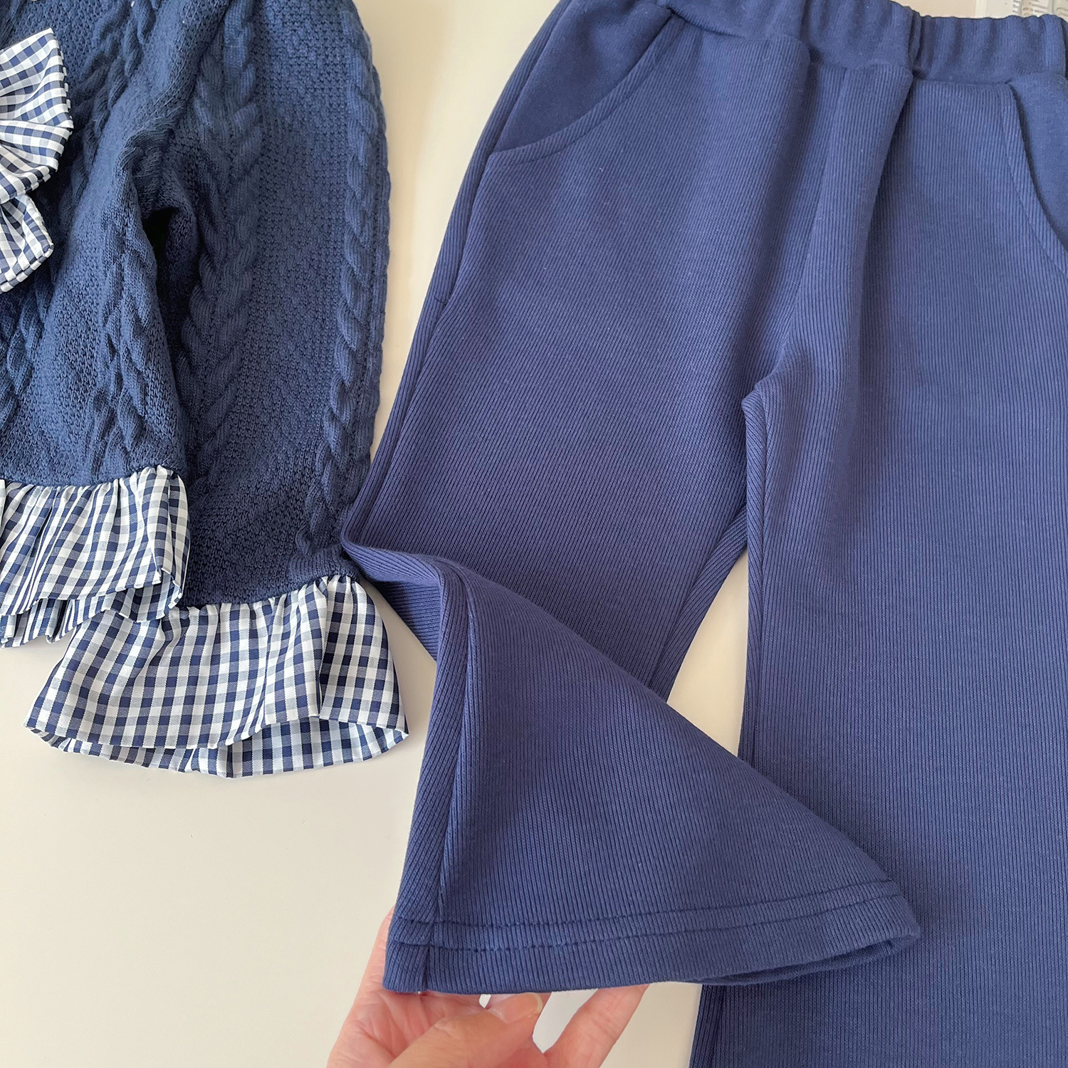 Ensemble pull et pantalon pour fille, tenue deux pièces_voghion.com