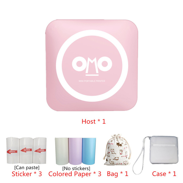 C17 pink+3 volumes color paper+3 roll non -dry glue+cloth bag+protective cover