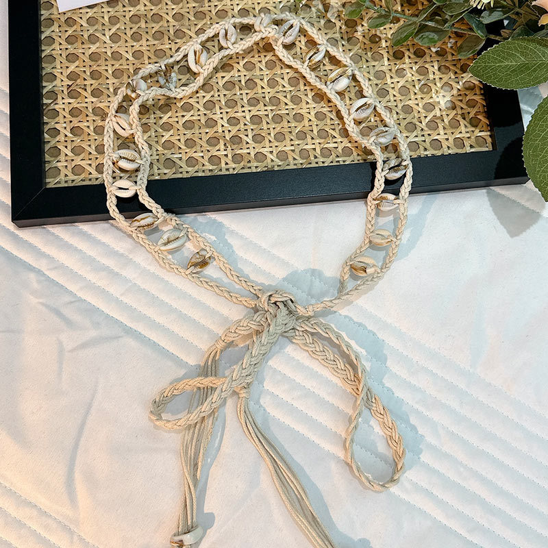 Cuerda de la cintura popular Bohemia tejida cuerda de cáñamo cadena de la cintura cinturón delgado vestido del todo-fósforo de las mujeres joyería transfronteriza al por mayor
