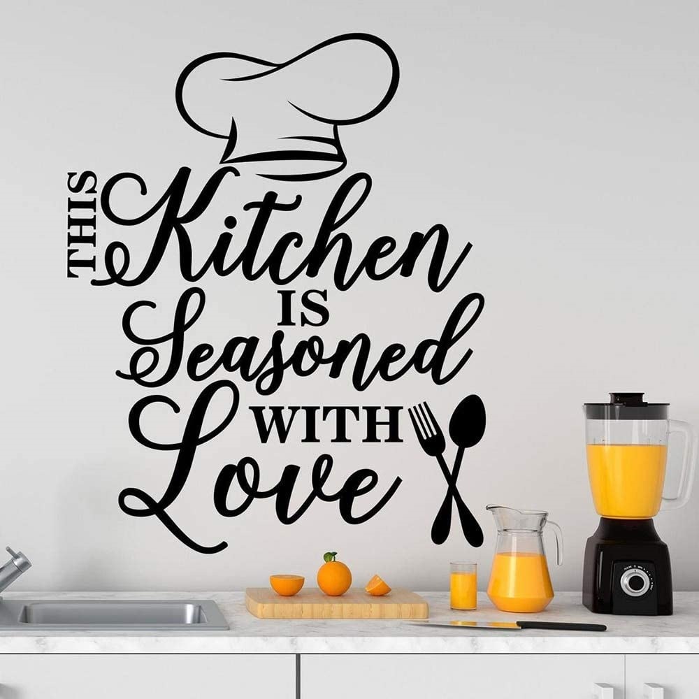 Kitchen is seasoned厨师帽餐具wall decor跨境亚马逊ebayDW13642