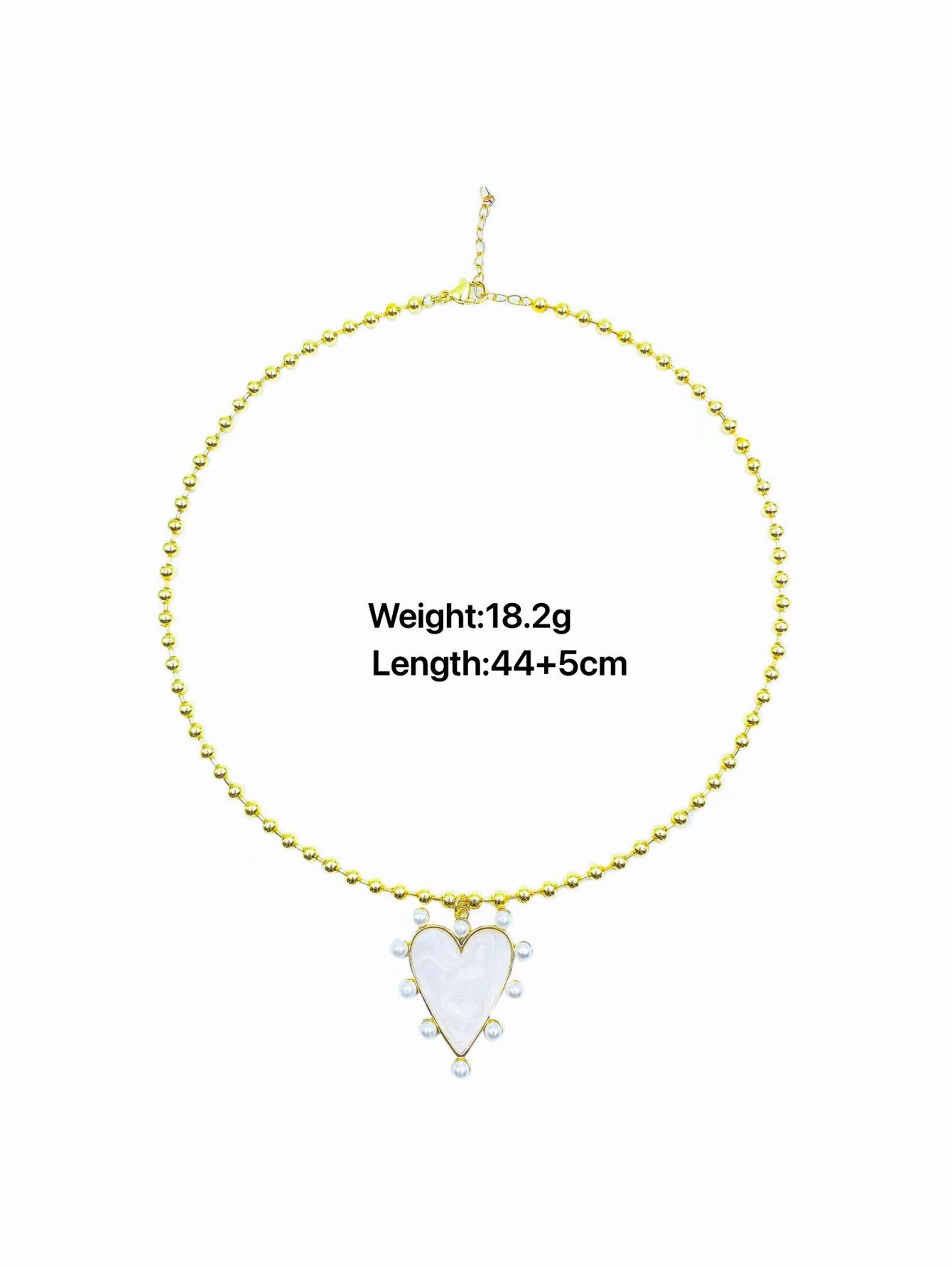 Plating Design Copper Plating Bear Heart Shape Necklace