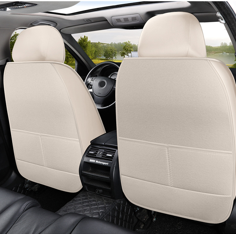 Cross-Border 2026 New Model Coarse Linen Full-Cover Seat Cushion, Breathable, Wear-Resistant, Suitable for All Seasons, Five-Seater Car Seat Cover