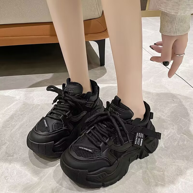 Ladies Platform Running Shoes Height Increasing Casual Trainers_voghion.com