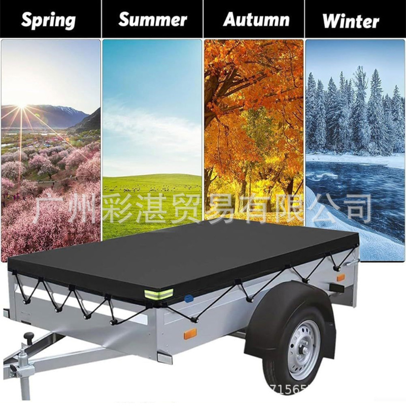 Outdoor Pickup Truck Bed Cover, Trailer Cover, Tricycle Cargo Cover, Waterproof, Dustproof, Uv-Resistant Vehicle Cover