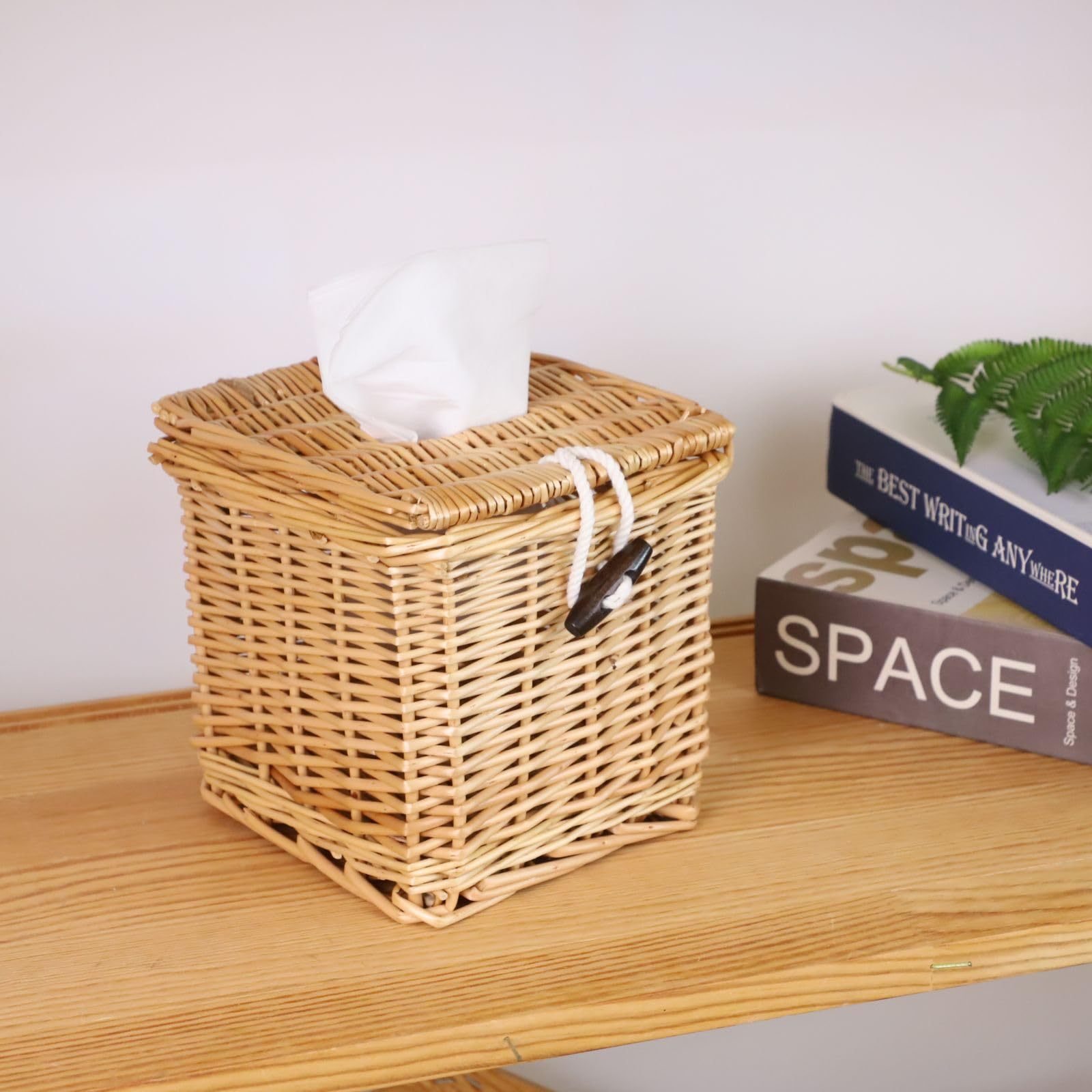 Yiran Willow multifuncional caja de pañuelos creativo dormitorio sala de estar caja de almacenamiento de control remoto hotel restaurante servilleta cartón