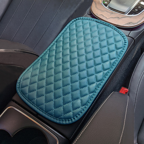 Manufacturer wholesale car leather armrest box cover universal personality fashion comfortable anti-slip armrest box mat interior supplies