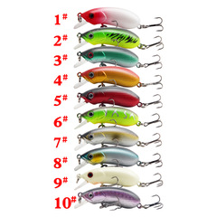 Lure for Freshwater, Long-Range Casting, Slow-Sinking Minnow Style, 50cc, 5.3cm / 7.8g, Eye-Catching Colorful Topwater/Perch/Largemouth Bass Attractor Bait