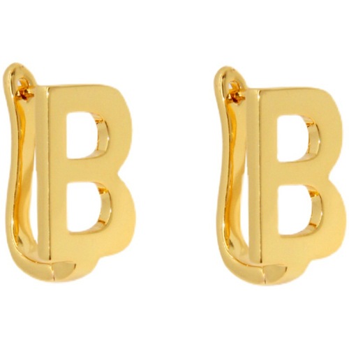 Elegant and Personalized 14K Brass Letter B Earrings for Women - Stylish, High-Quality, and Light Luxury Wholesale Accessory