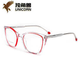 新款超轻透明双色TR90光学眼镜 小尺寸注塑眼镜框工厂现货批发