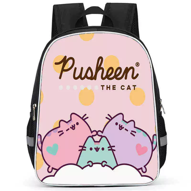 Рюкзак учебный Pusheen Fat Jimao с принтом периферийного типа, через стекло, зарубежная торговля, школьный рюкзак