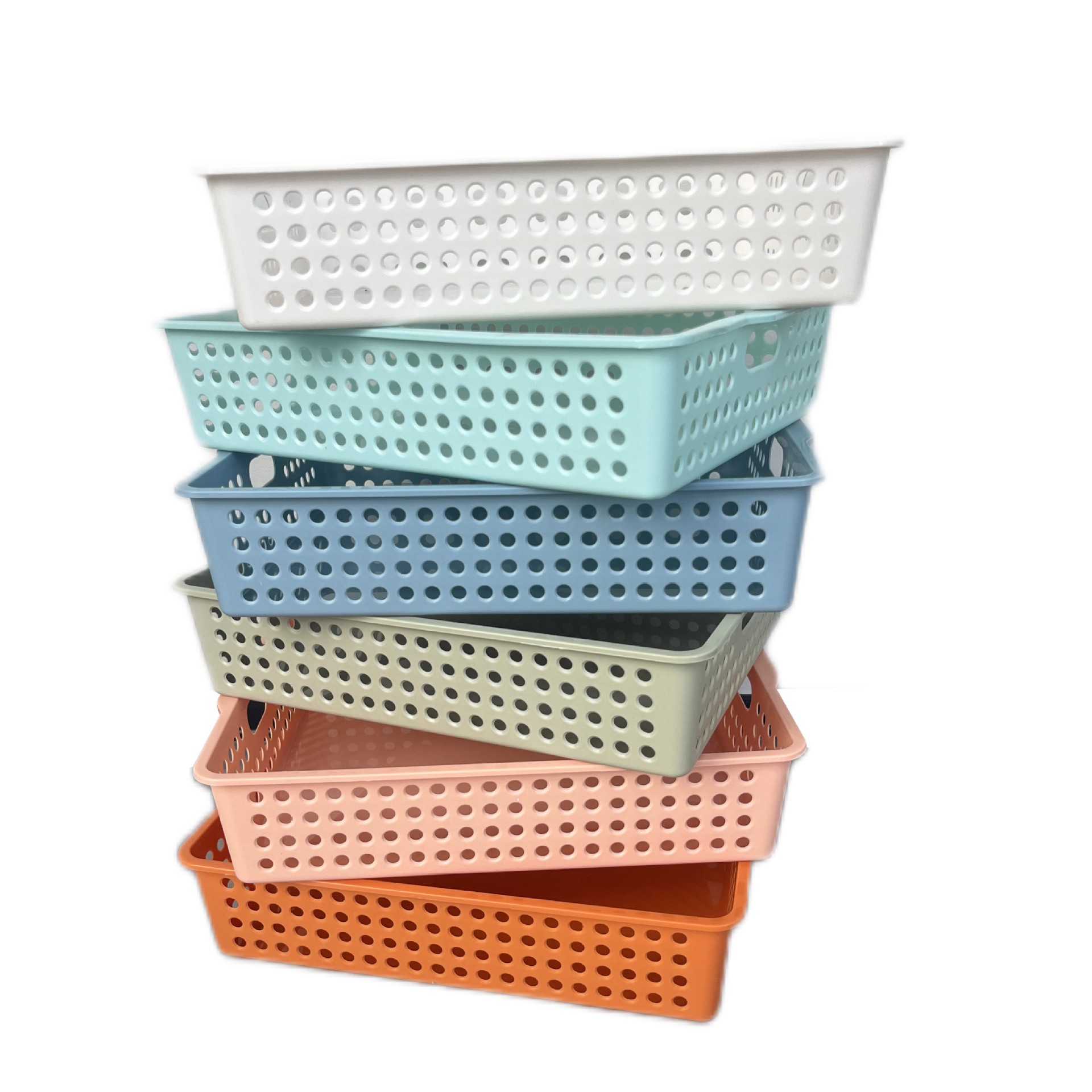 塑料收纳筐批发桌面杂物收纳框玩具幼儿园收纳盒零食厨房收纳篮子